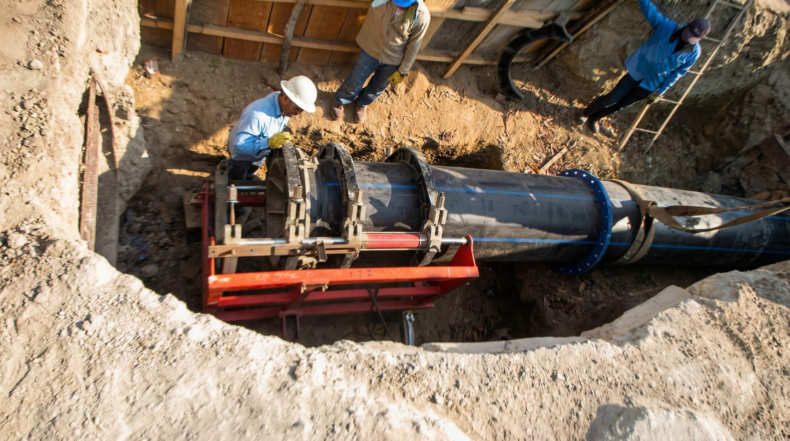 Máquina Auger Boring en operación